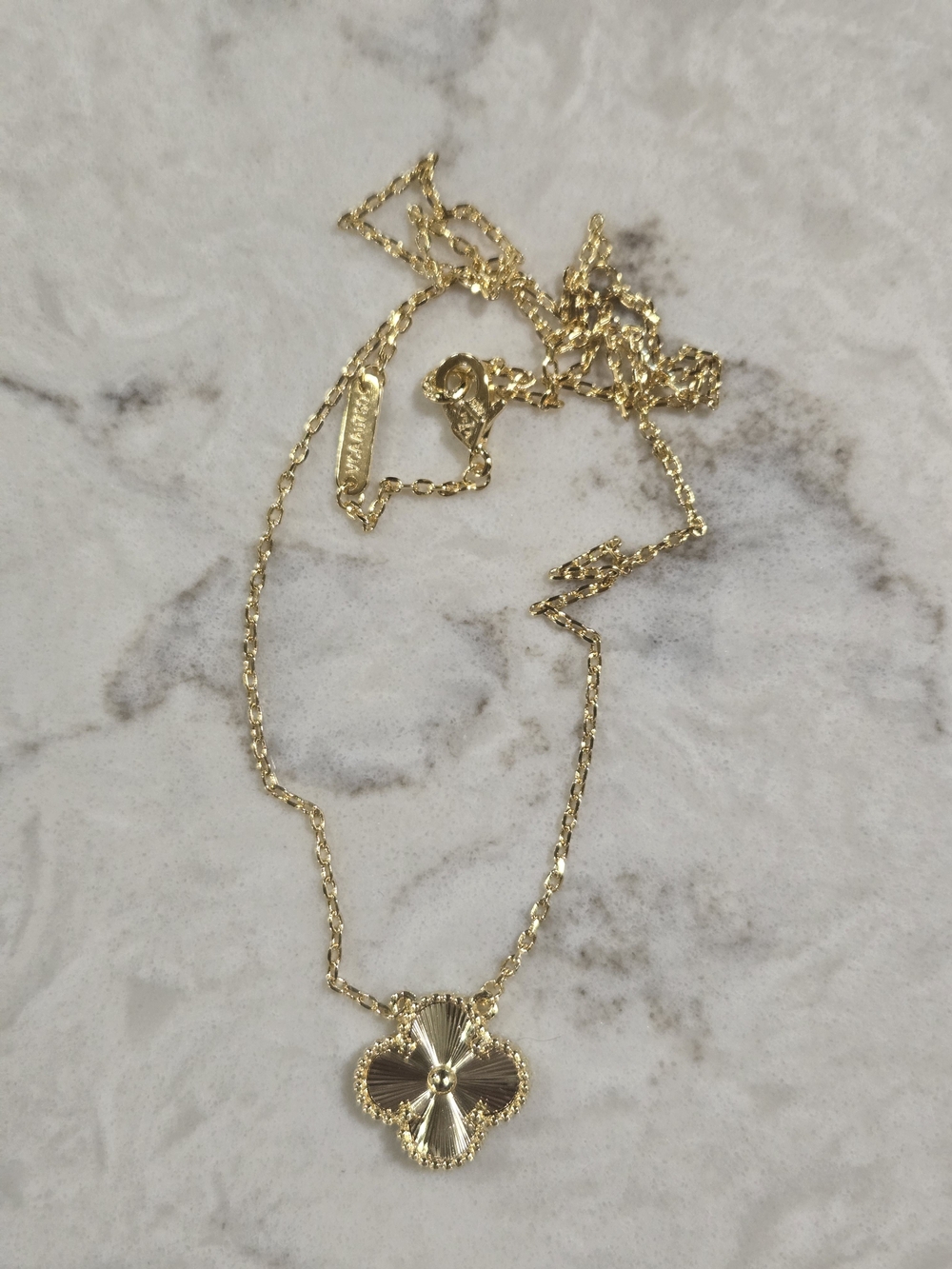Gold Plated Clover Necklace - So pretty